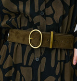 Grace and Mila Swinton Suede Belt Khaki