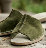 Handmade Italian Leather Sandals - Forest