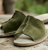 Handmade Italian Leather Sandals - Forest