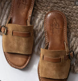Handmade Italian leather Sandals - Tumeric