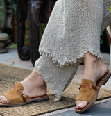Handmade Italian leather Sandals - Tumeric