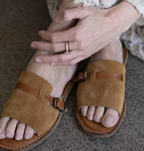 Handmade Italian leather Sandals - Tumeric