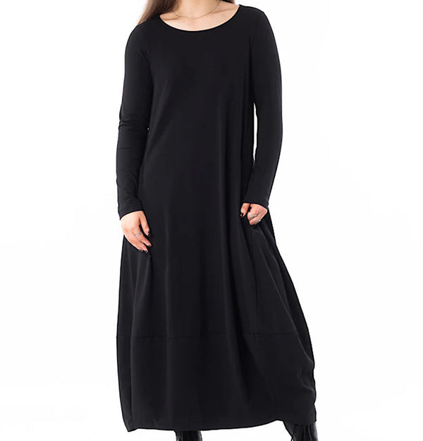 Mama B Kota Cotton Dress Nero