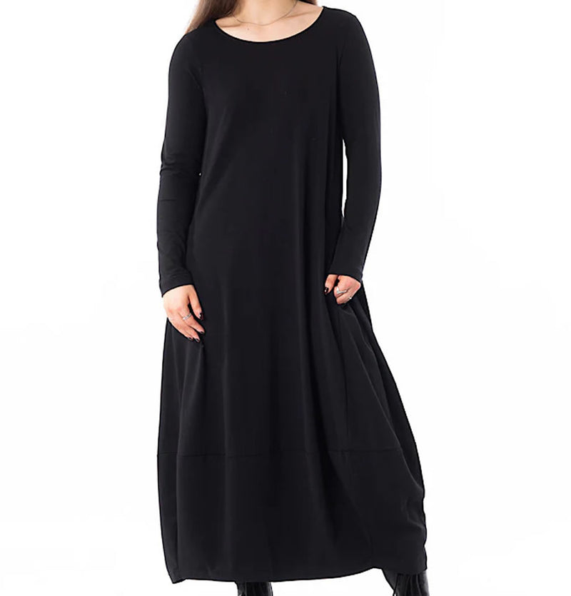 Mama B Kota Cotton Dress Nero