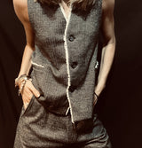 Mama B Genny Gilet Grey