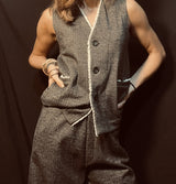 Mama B Genny Gilet Grey