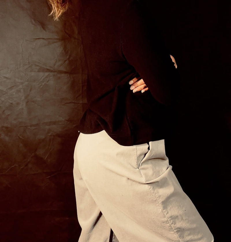 Mama B Bianco Pantalone Nebbia