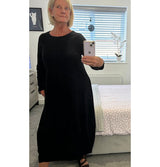 Mama B Kota Cotton Dress Nero