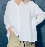 Mama B Accesa White Linen Shirt