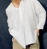 Mama B Accesa White Linen Shirt