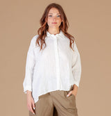 Mama B Accesa White Linen Shirt