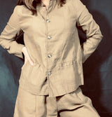 Mama B Aprile Linen and Cotton Jacket Cumin