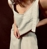 Mama B Finet Linen Jumpsuit Calce