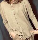 Mama B Fiore Linen Cardi Cumin