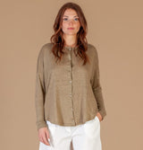 Mama B Fiore Linen Cardi Cumin