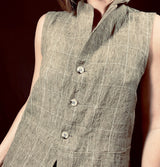 Mama B Goccia Linen Waistcoat Cumin