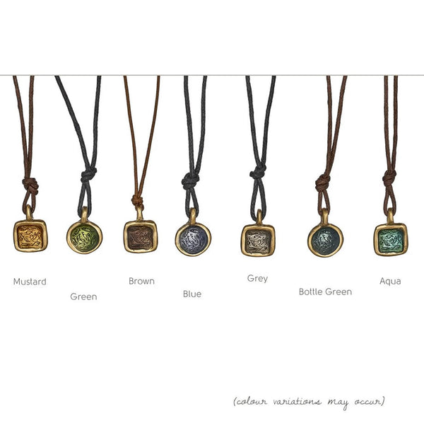 Pesci Che Volano -Tonda Leather Necklace - Black Strap