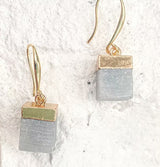 Roc Jewellery Amazonite Cube Earrings