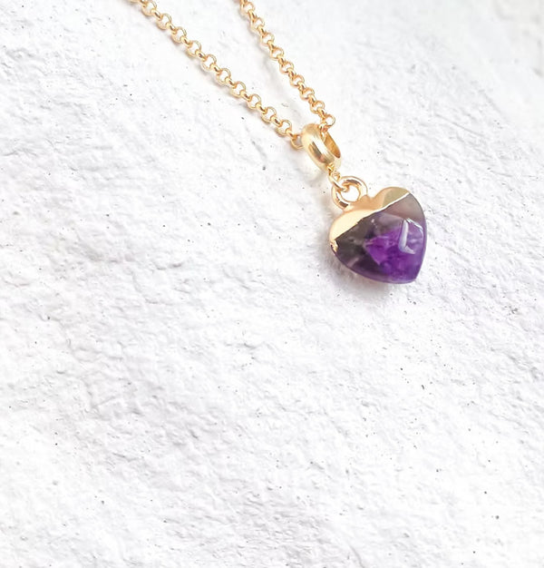 Roc Jewellery Amethyst Heart Necklace