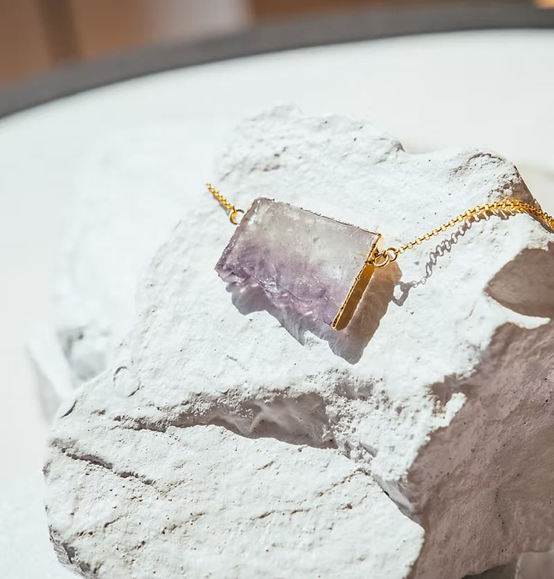 Roc Jewellery Amethyst Slice Necklace