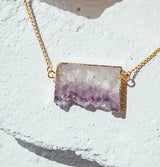 Roc Jewellery Amethyst Slice Necklace