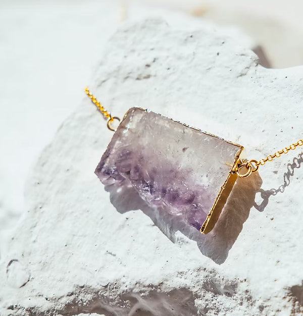 Roc Jewellery Amethyst Slice Necklace