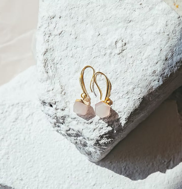 Roc Jewellery - Clear Quartz Nugget Earrings