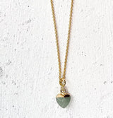 Roc Jewellery Green Aventurine Heart Necklace