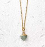 Roc Jewellery Green Aventurine Heart Necklace