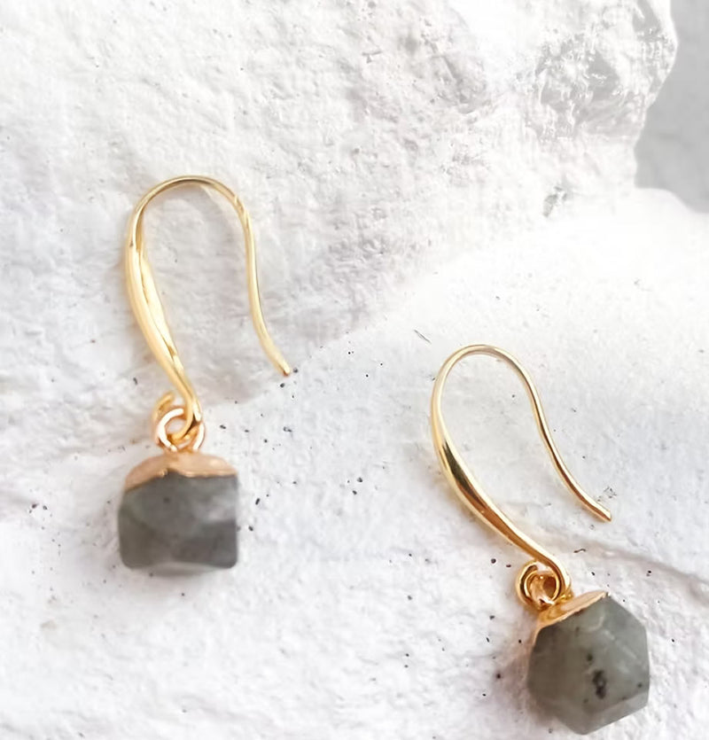 Labradorite Nugget Earrings