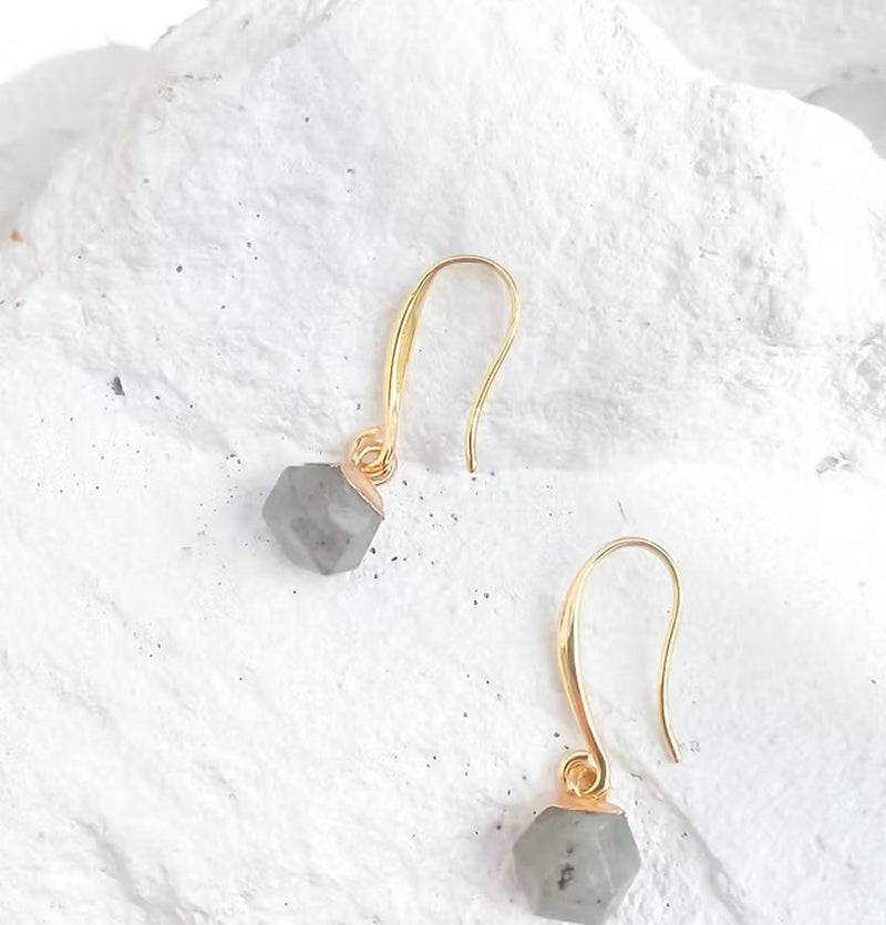 Labradorite Nugget Earrings