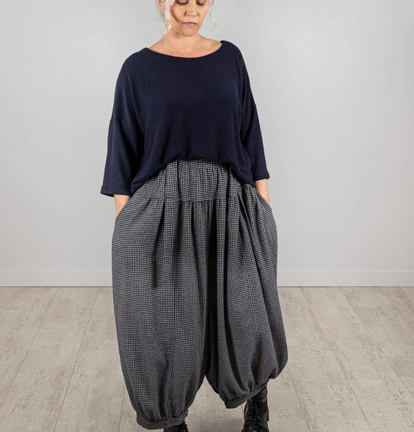 Thing Mini Check Hareem Pant Navy