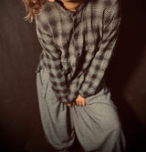 Thing Mini Check Hareem Pant Navy