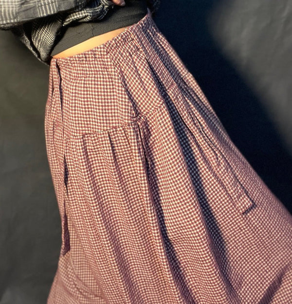 Thing Mini Check Hareem Pant Wine