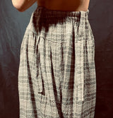 Thing Linen Hareem Check Trousers
