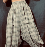 Thing Linen Hareem Check Trousers