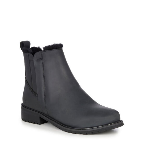 Emu Pioneer Waterproof Leather Boots in Black