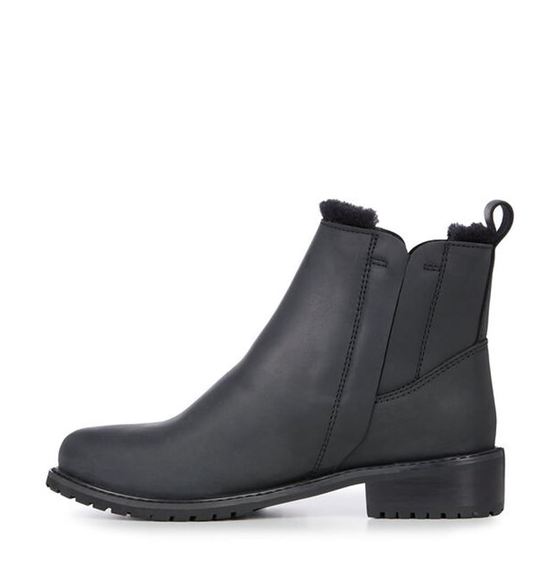 Emu Pioneer Waterproof Leather Boots in Black