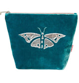 Butterfly Velvet Cosmetic Purse Large - Multiple Colours Available