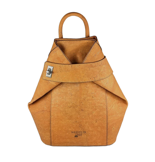Whistler Tree Vegan Cork Backpack in Colour Tan