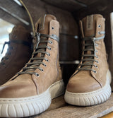 Andia Fora Seilor Silk High-Top Fango Leather Boots