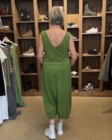 Mama B Van Gogh Cotton Jumpsuit Avocado