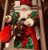 Large Red and Green Sitting Santa 24inch