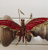 Red and Gold Butterfly on Clip