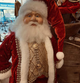 Standing Red and Gold Santa 18 Inch