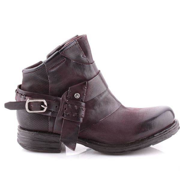 A.S.98 Liz Maroon Leather Ankle Boots 259269