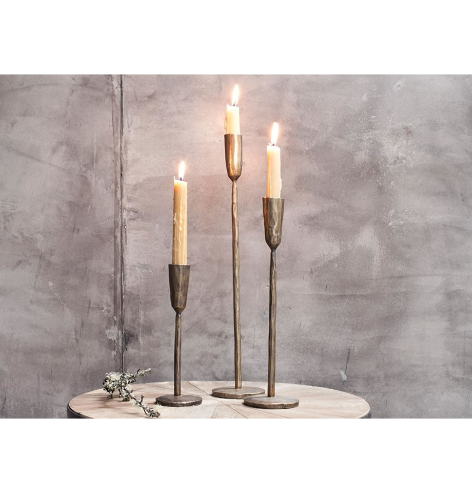 Nkuku Mbata Brass Candlestick Brass Large