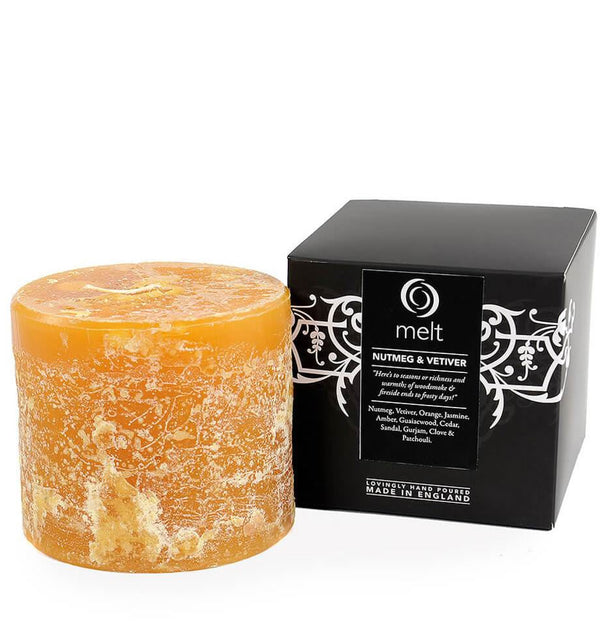 Nutmeg and Vetiver Short and Fat Candle