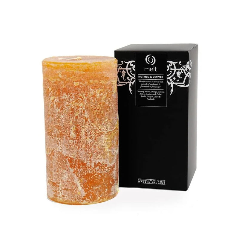 Nutmeg and Vetiver Candle Tall and Fat